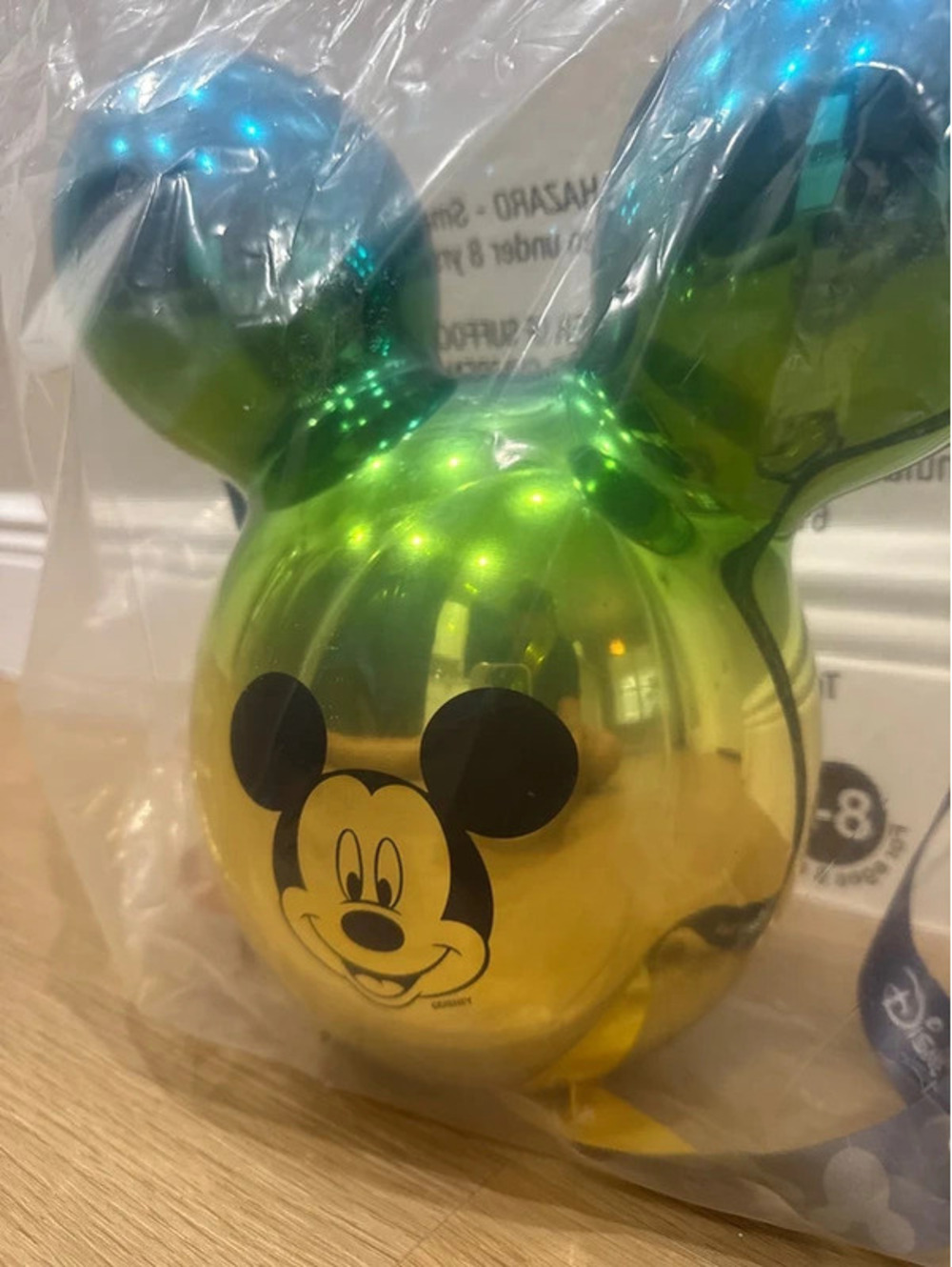 Disney Parks Mickey Mouse Balloon Metallic Ombre Popcorn Bucket NWT